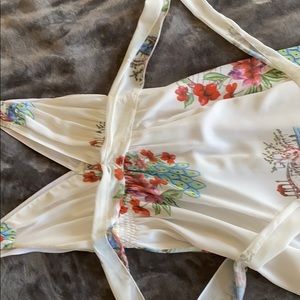 Sheer dress. Flowing Vance in front and back